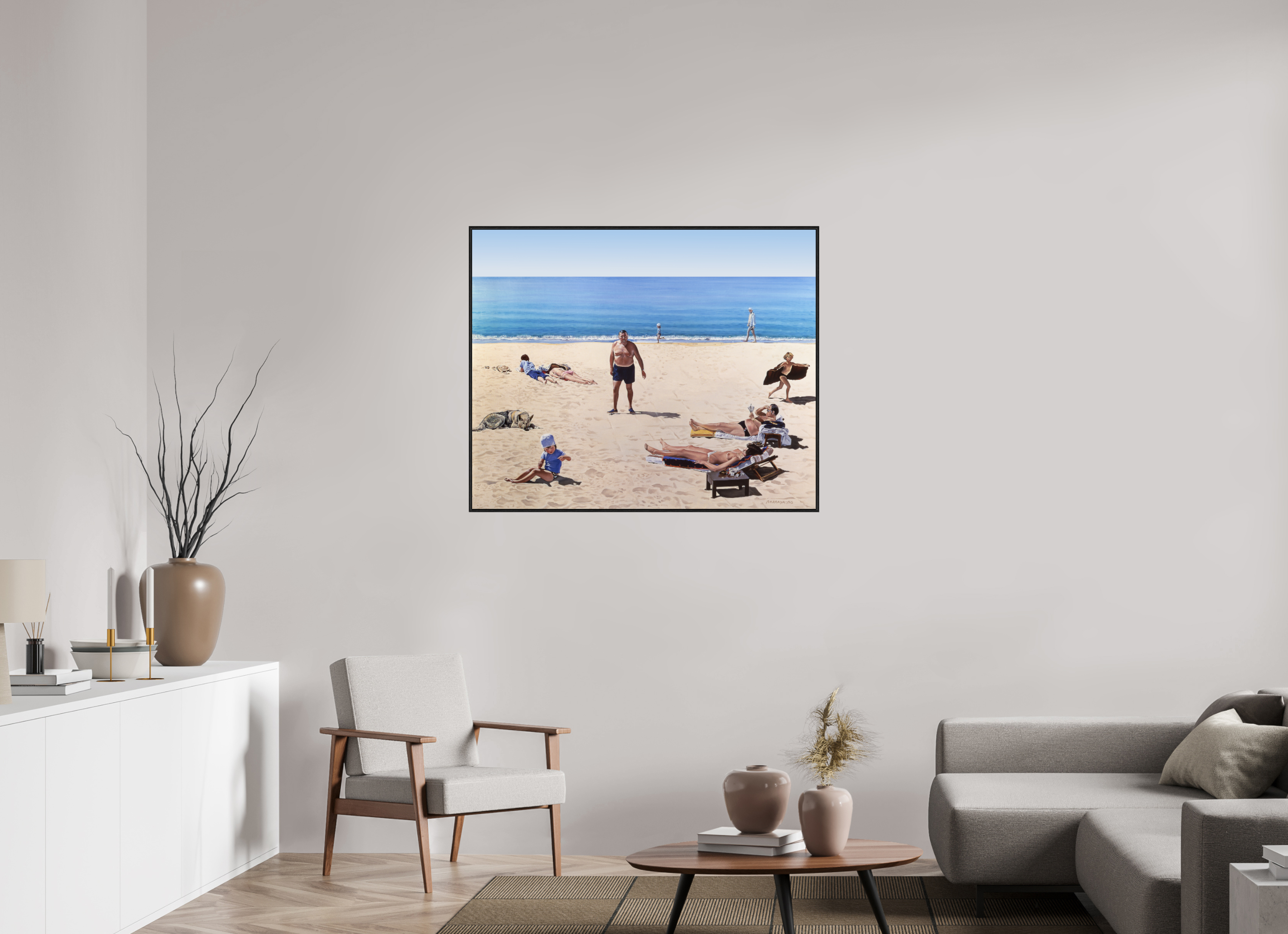 110,7 x 90 cm, Sur Alu Dibond Mat Cadre 6mm noir Bronzette.