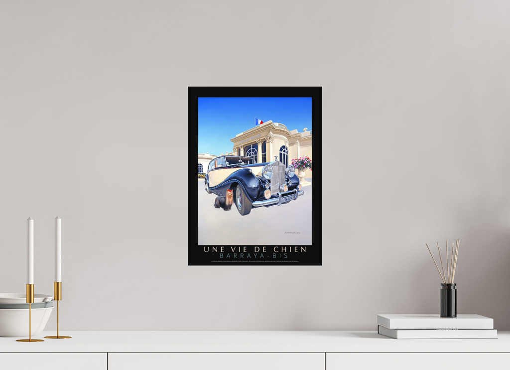 30 x 40 cm, sur papier mat Affiche Une vie de chien.