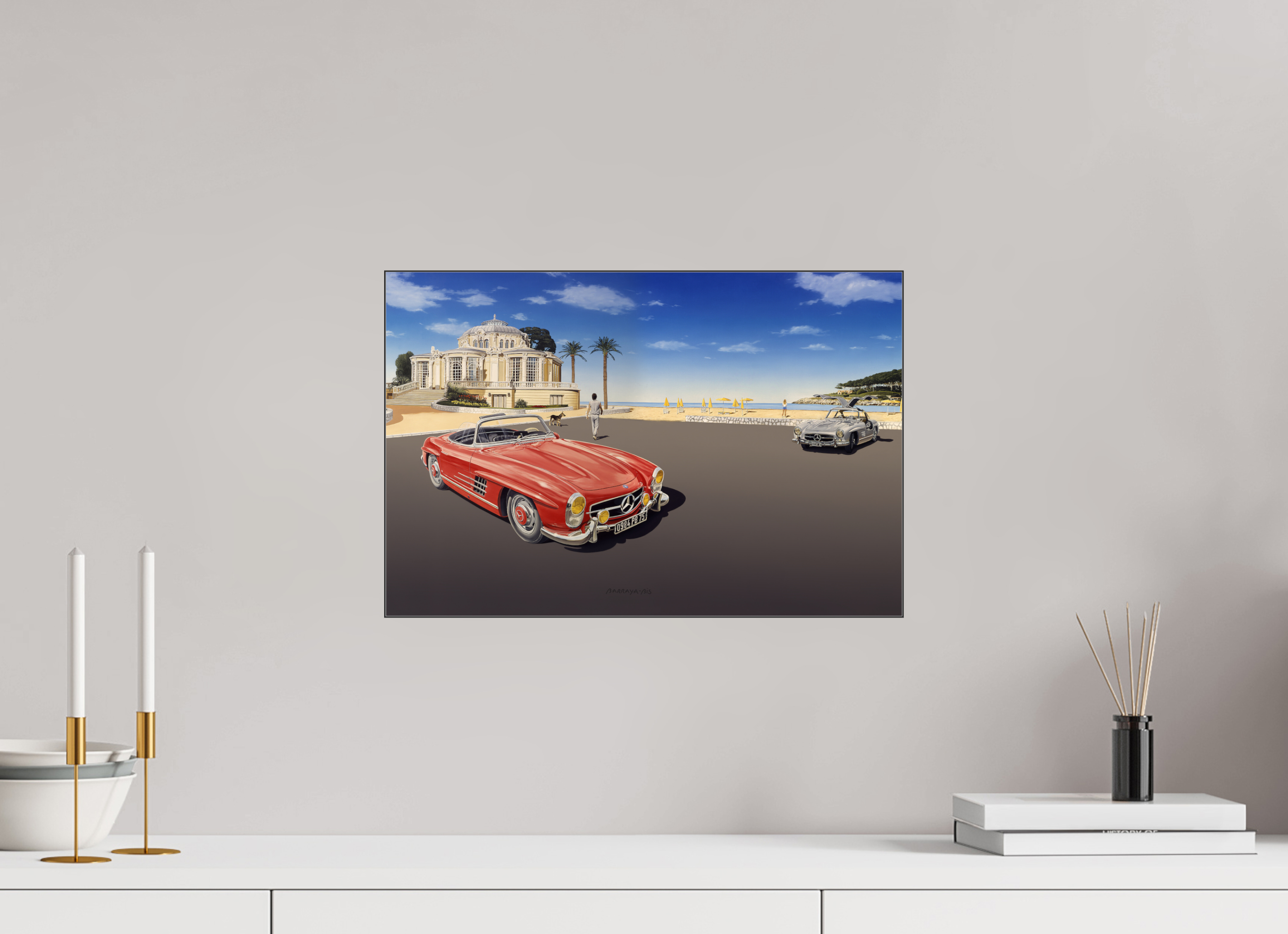 45 x 30 cm, Sous Plexiglas Brillant Cadre Fin Noir Rendez-vous