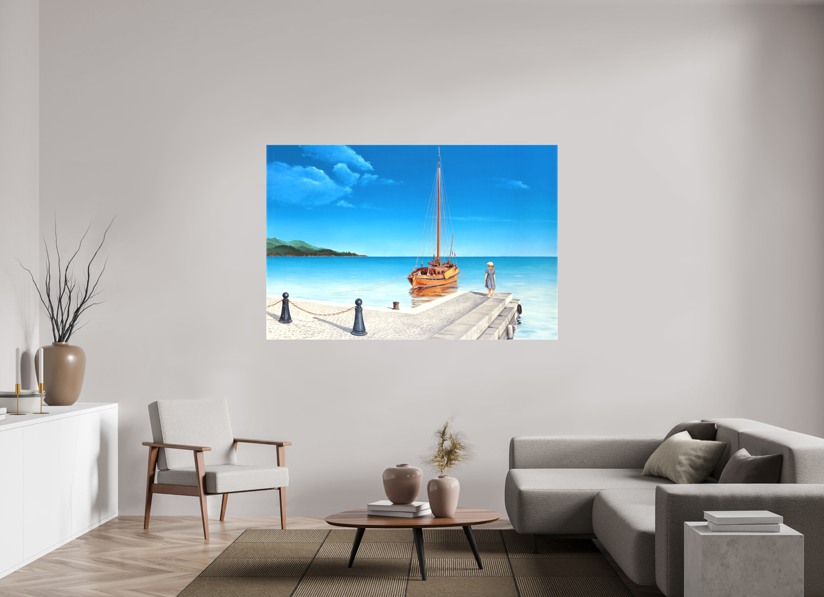 180 x 120 cm, Toile mate sur châssis 2cm Grand Trotse-Paw.