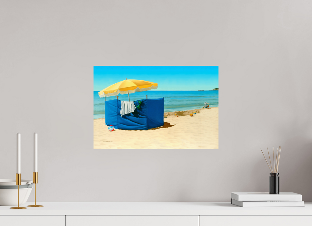 45 x 30 cm, Sur alu Dibond mat Jeux de plage.
