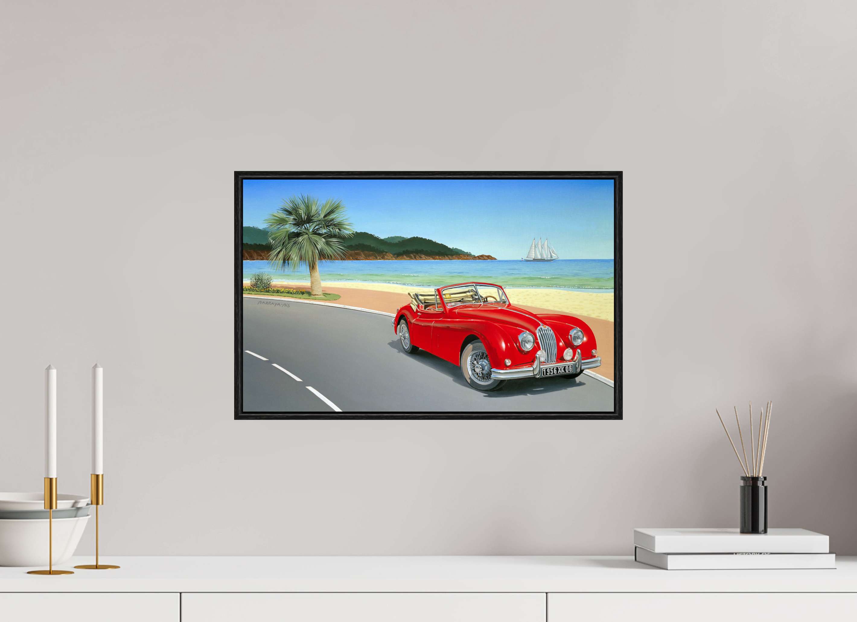 48 x 30 cm, Sur Alu Dibond Mat Cadre 6mm noir Élégance.