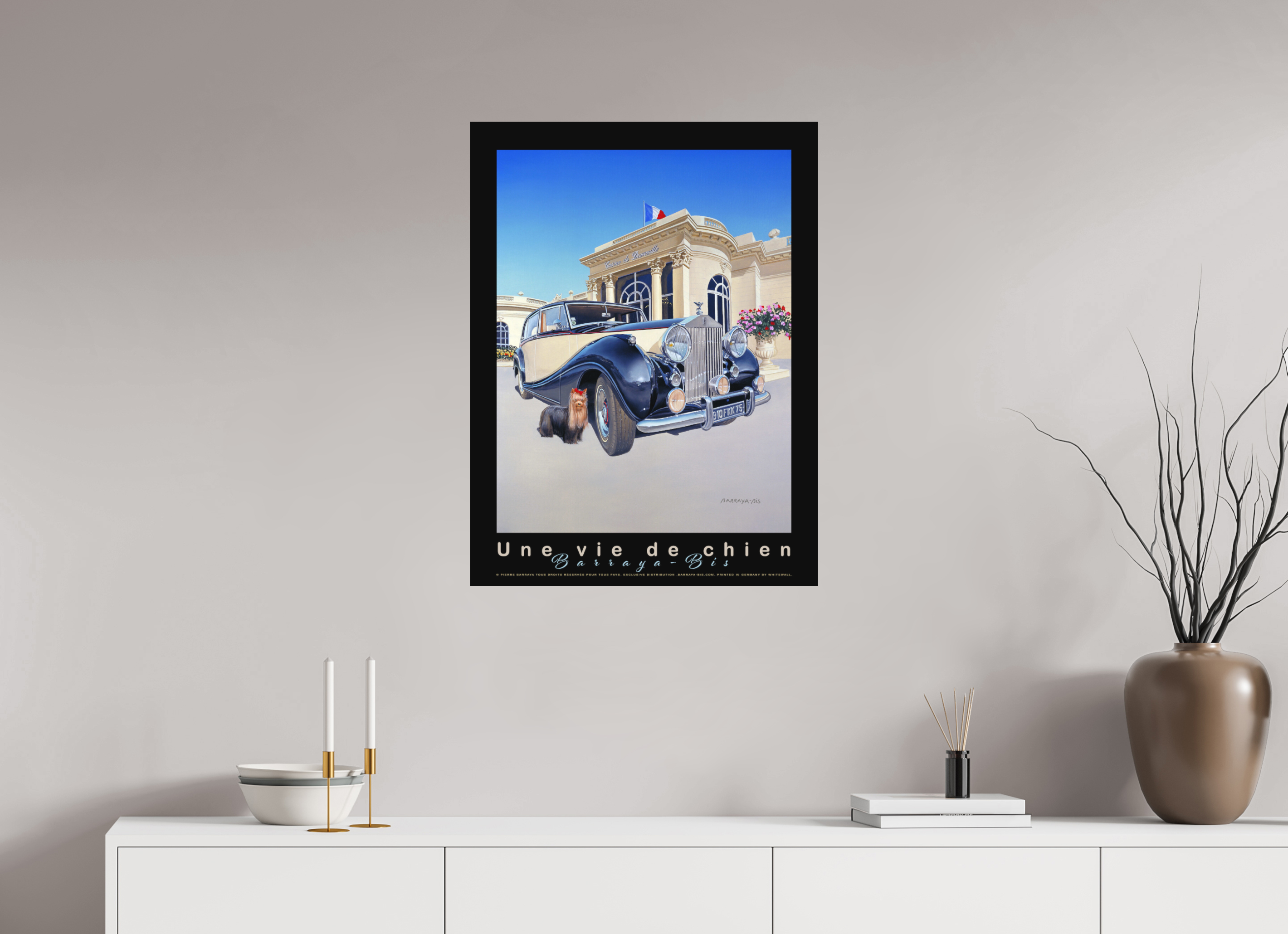 60 x 80 cm, sur papier mat Affiche Une vie de chien.