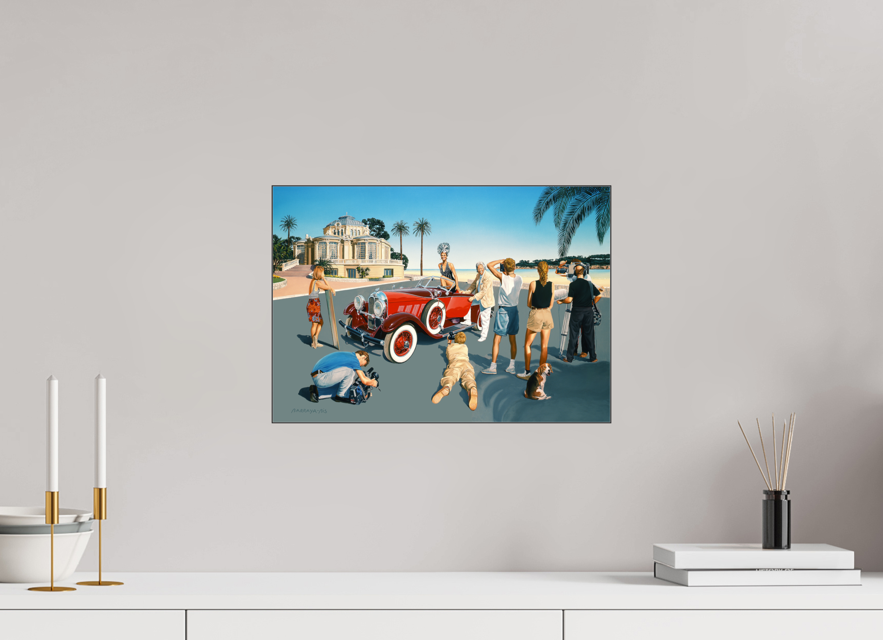 42,9 x 30 cm, Sous Plexiglas Brillant Cadre Fin Noir le tournage